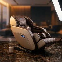 Massage Chair Zero Gravity Full Body with Heating and Bluetooth - Gold — Studio Shot