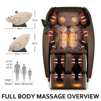 Massage Chair Zero Gravity Full Body with Heating and Bluetooth - Gold
